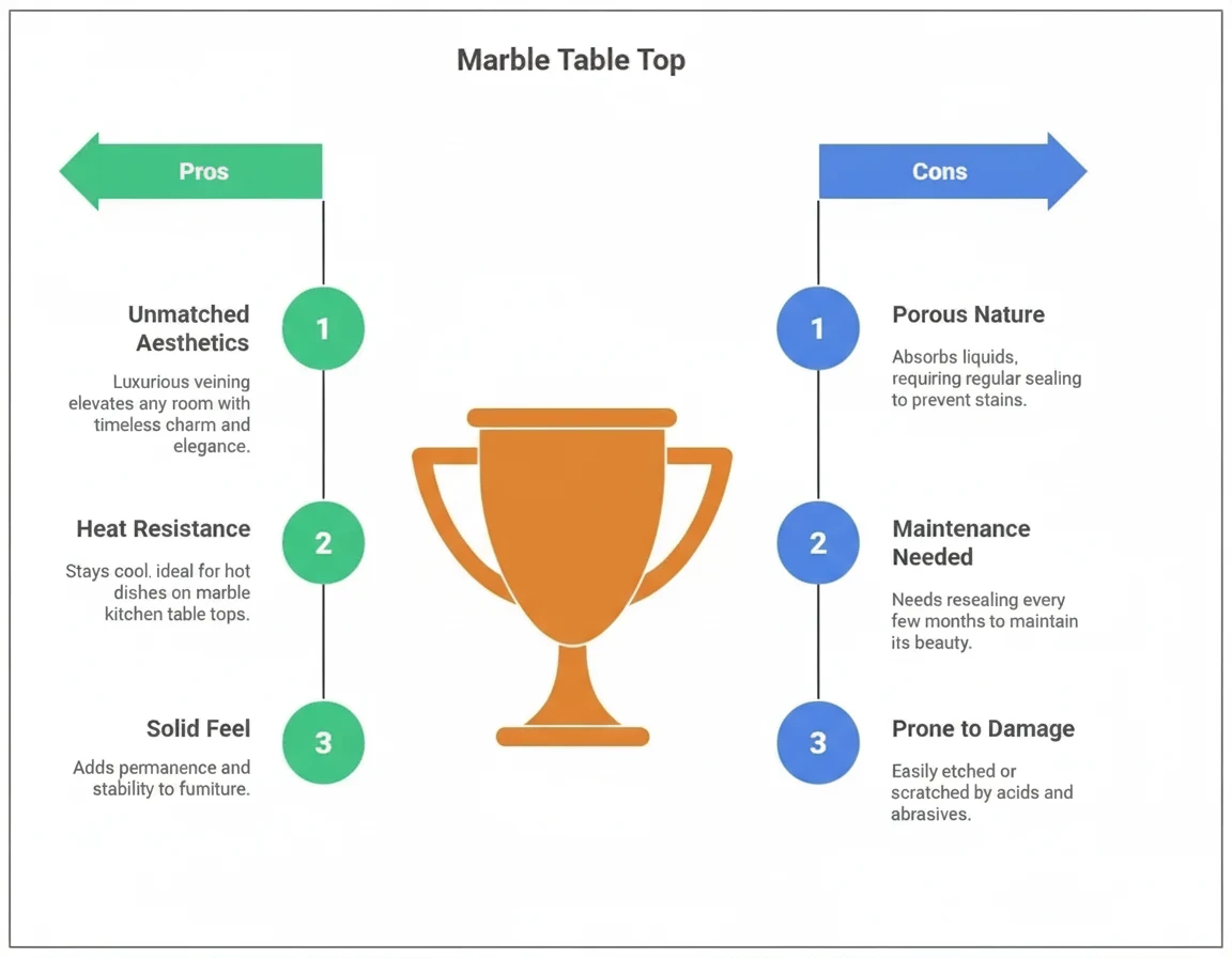 Marble Table Top: Timeless Luxury and Natural Beauty