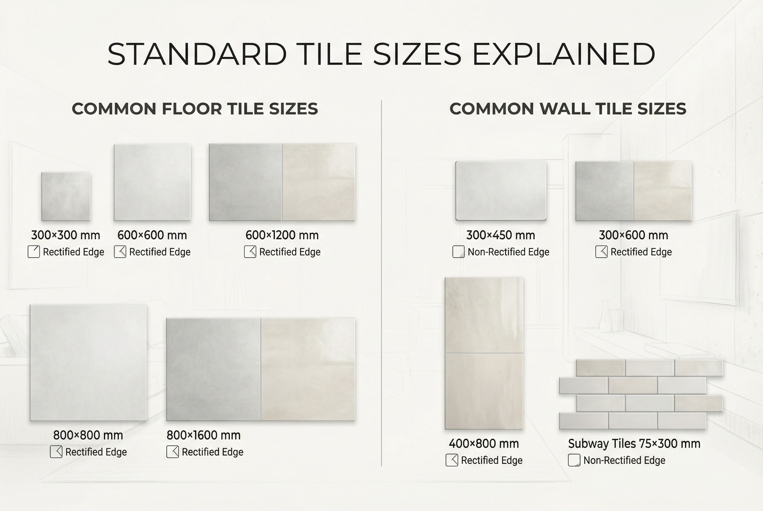 Standard Tile Sizes Explained