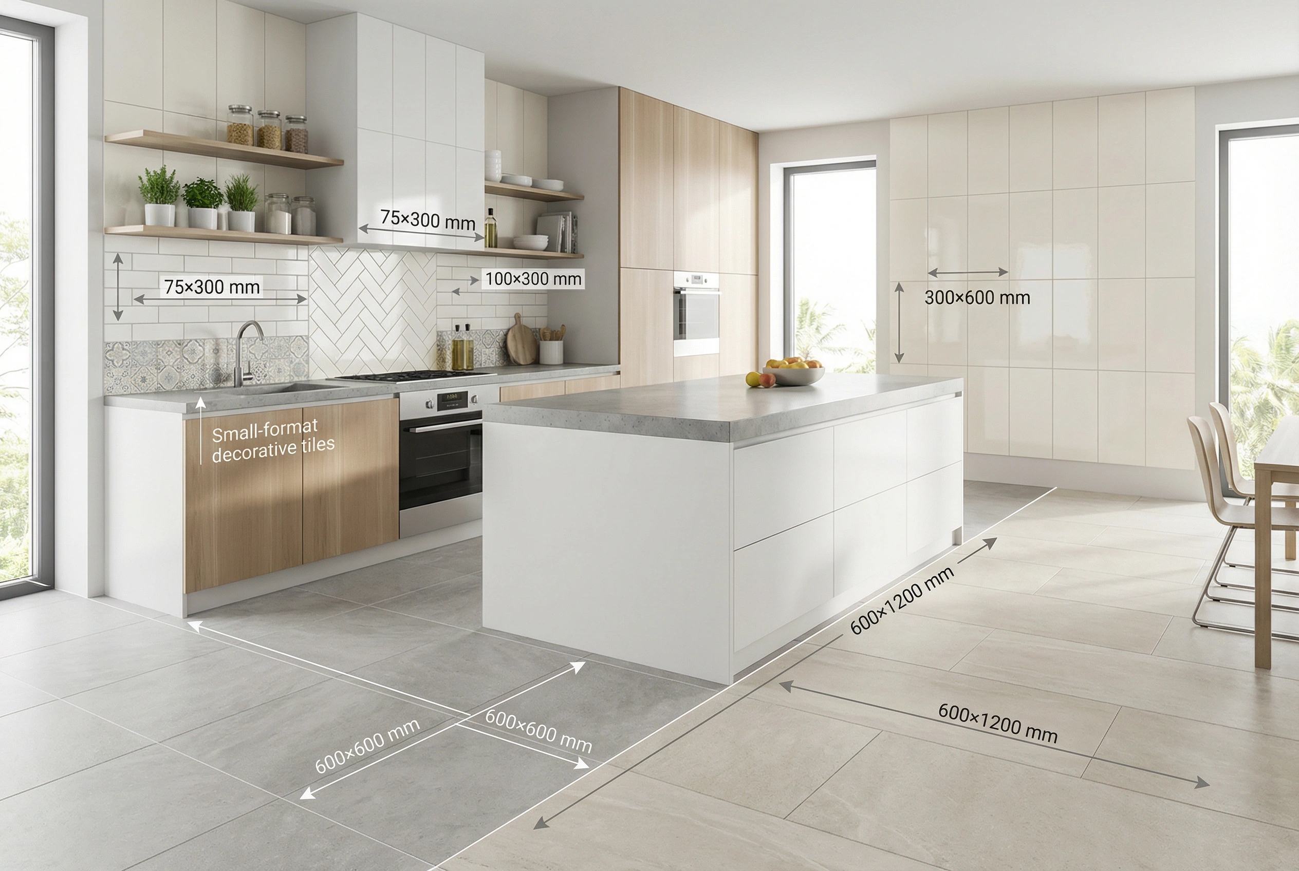 Best Tile Sizes for Kitchen