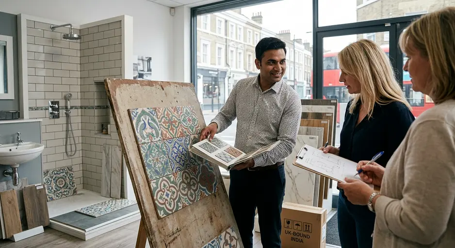 Shipping Bathroom Tiles from India to the UK