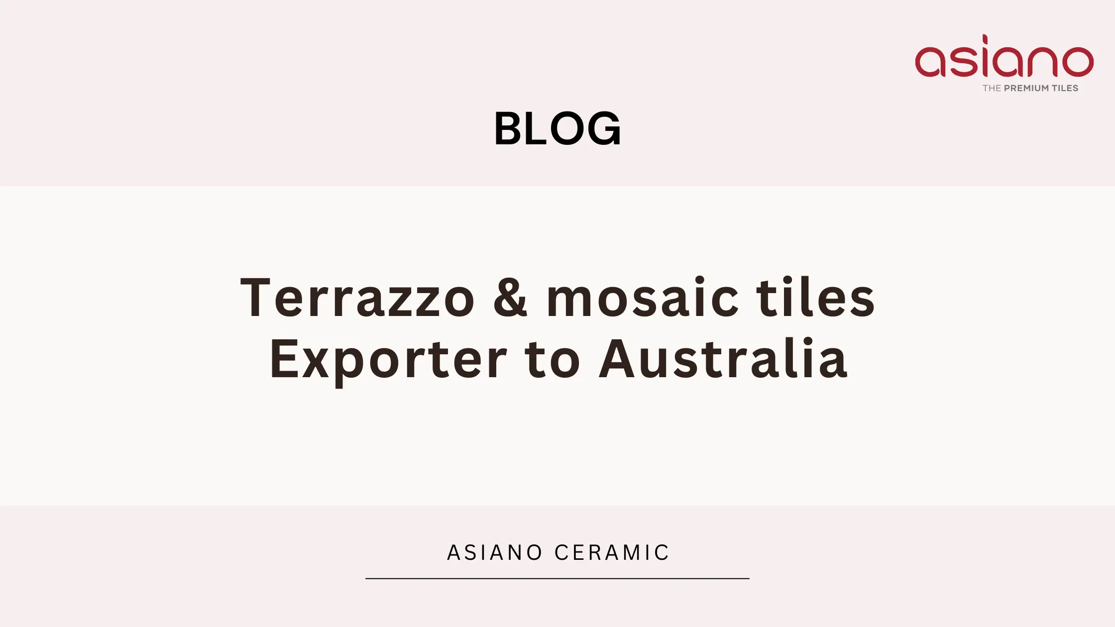 Terrazzo & mosaic  tiles Exporter to Australia