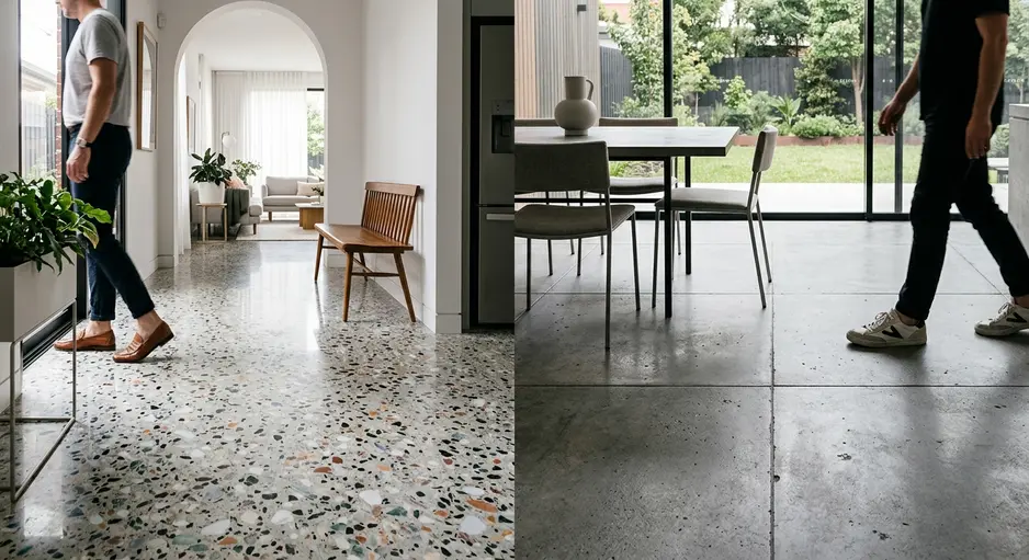 Terrazzo vs Concrete Tiles: Design, Style & Maintenance