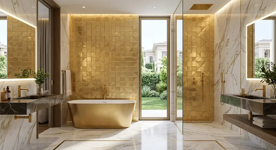 Top Golden Tile Designs Transforming Luxury Homes