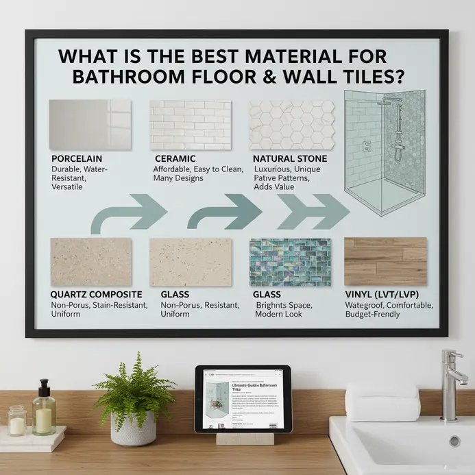 What is the Best Material for Bathroom Floor & Wall Tiles?